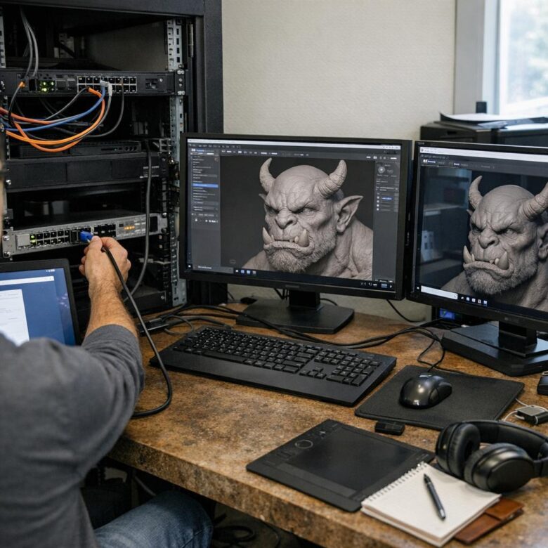 Setting Up Secure Remote Desktop Solutions for High-Fidelity 3D Sculpting
